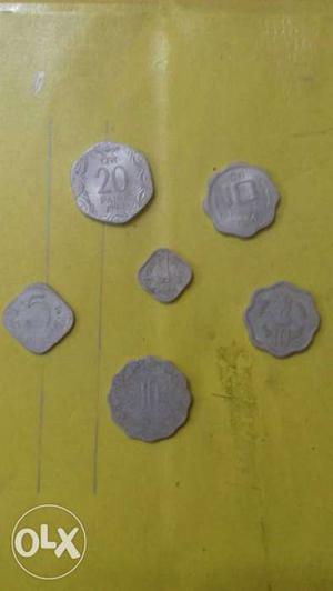 6 pics old indian coins..
