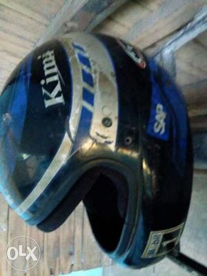 Black And Blue Kimi Motorcycle Helmet