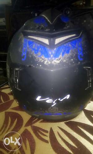Black And Blue Vega Full Face Helmet