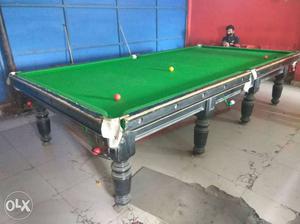 Black And Green Pool Table