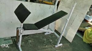 Black And White Incline Weight Bench