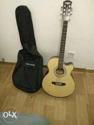 Brown And Black Cutaway Acoustic Guitar With Case