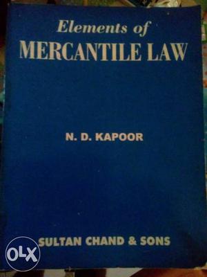 Elements Of Mercantile Law By N D KAPOOR