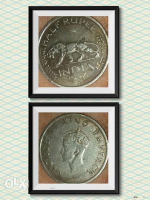 George vi king emperor rear coin