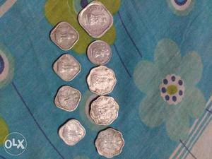 Nine Silver Coins