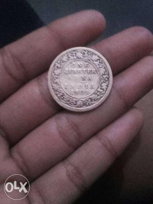  One Quarter Indian Anna Silver Coin