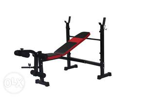 Red And Black Adjustable Weight Bench