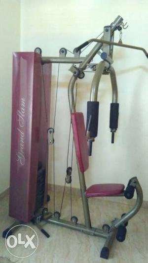 Red And Gray Exercise Equipment