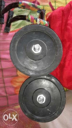 Two Black Gym Plates