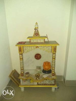 White Marble Jewelled Temple/ Puja ghar