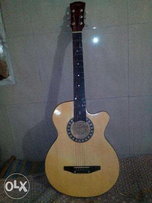 Zabel acoustic guitar with bag, pic and guitar