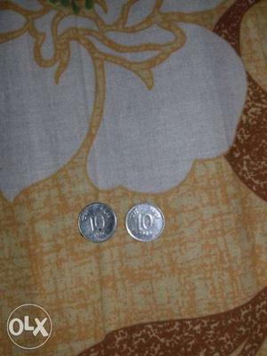 2 identical 10 paise coin