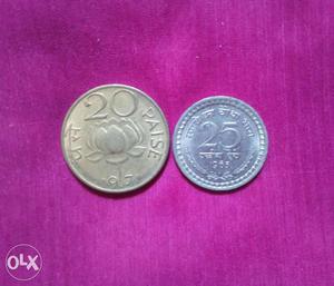 2 old INDIAN coins