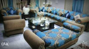 8 seater sofa with caoch n a single maharaja chair