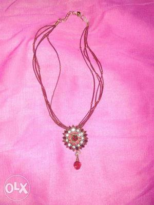 Beautiful maroon Color neckpiece with maroon and