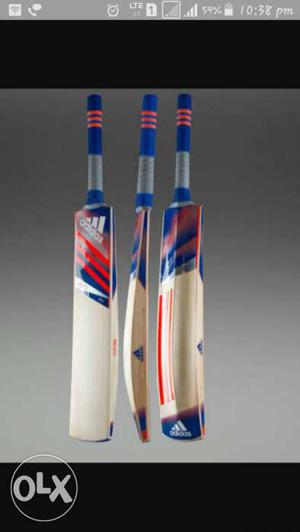 Beige And Blue Adidas Cricket Bats