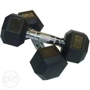 Black-and-grey Fixed Weight Dumbbells