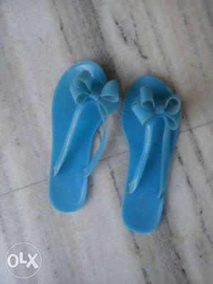 Blue Bow Design Sandals