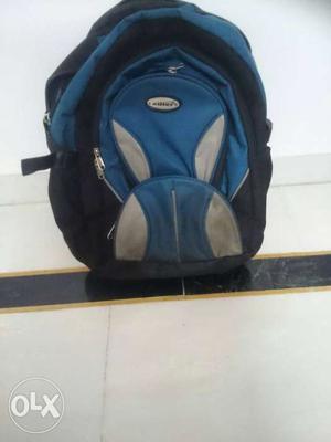 Blue, Gray And Black Backpack