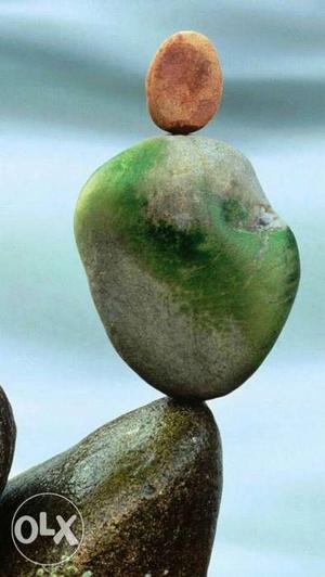 Brown And Green Stack Stones