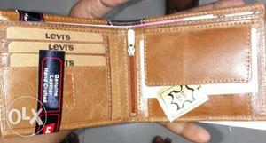 Brown Levi's Leather Bifold Wallet