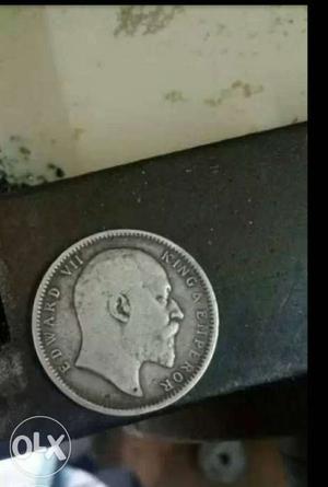 Edward 7 indian british coin silver matel.