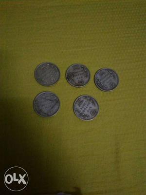 Five Round Coins 112 years old