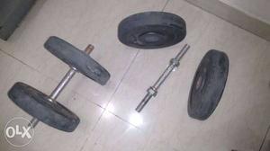 Good condition rubber weight dumbbells