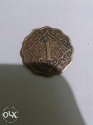 Indian 1 Anna Coin