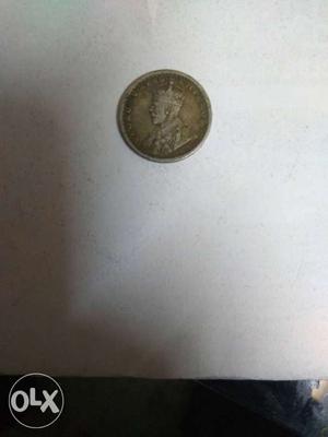Indian half rupee silver George V king