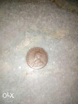 King George One quarter Anna coin