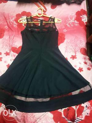 Little black party wear dress stretchable in