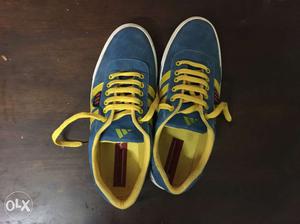 New blue and yellow sneakers