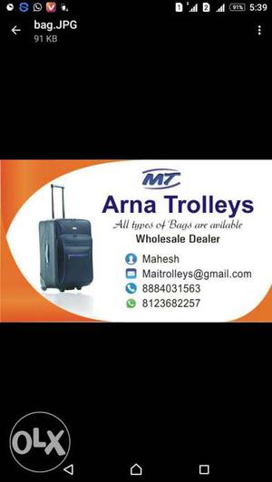New brand trolly bags wholesale  rs only(2
