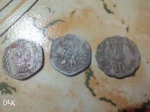 Old Indian coins 10 paisa,20paisa
