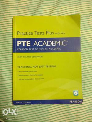 PTE Academic textbook by Pearson with 3 practice