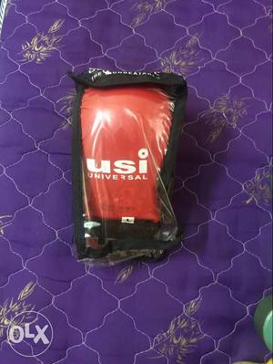 Red Leather USI Universal Boxing Gloves