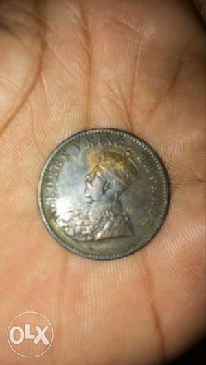 Round Silver British Indian Coin
