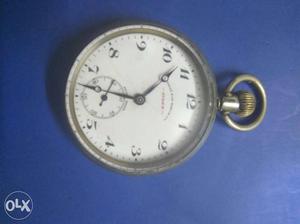 Silver Chronograph Pocket Watch