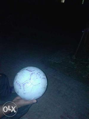 White And Red Soccer Ball