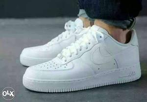 White Nike Air Force Sneakers
