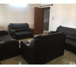 Black leather 10 sitter sofa set Delhi