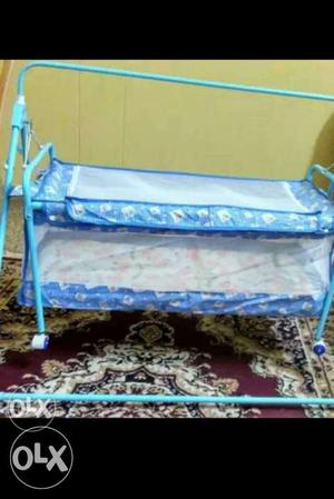 Blue And White Floral Cradle