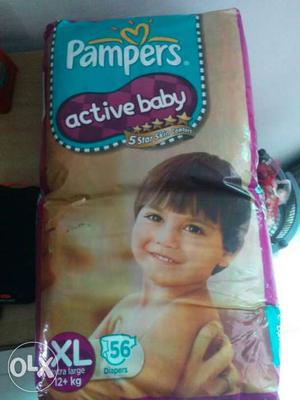 Brand new, packed Pampers Active Baby diapers at