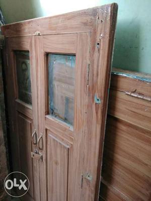 Brown Wooden Double Door Panel