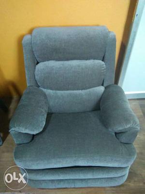 Gray Suede Sofa recliner
