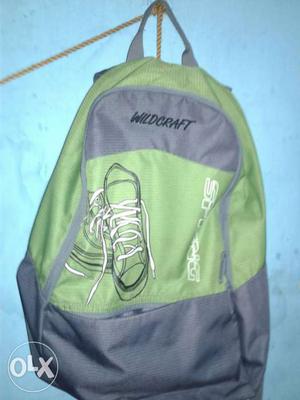 Green And Gray Wildcraft Backpack