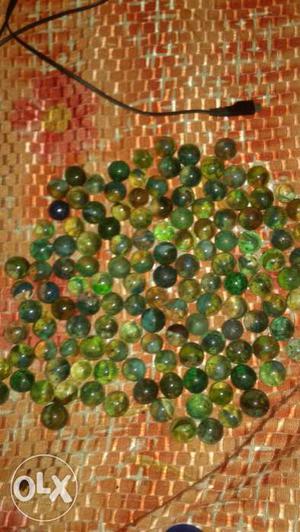 Green Toy Marble Lot
