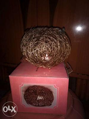 Round Brown Nest Decor With Box