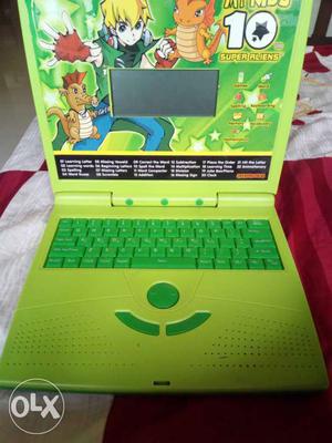 Toddler's Green Laptop Toy